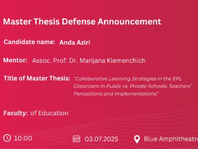 Master Thesis Defense by Anda Aziri