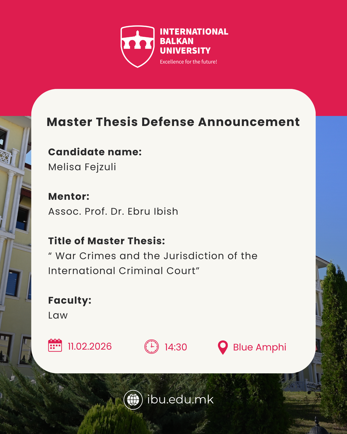 Master Thesis Defense of Melisa Fejzuli