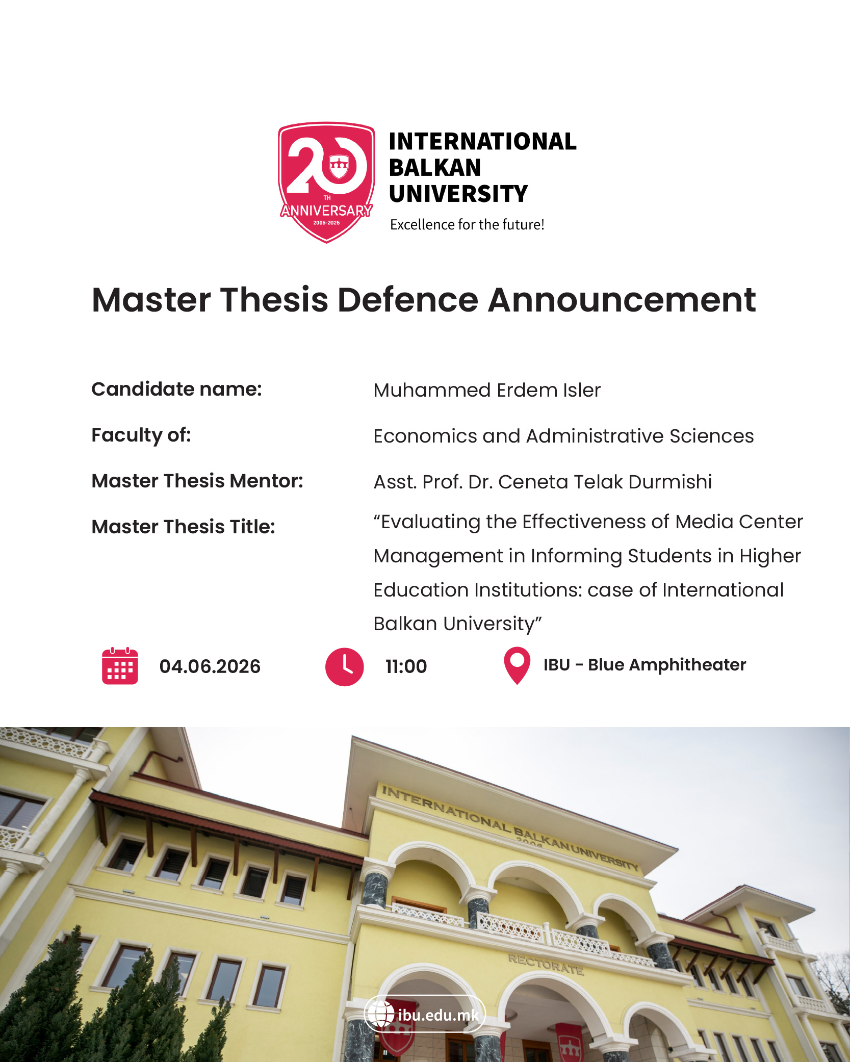 MASTER THESIS DEFANSE: MUHAMMED ERDEM ISLER