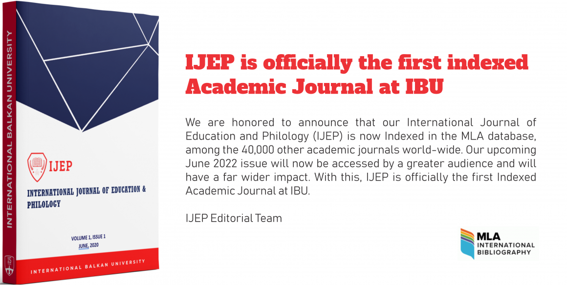 IJEP is officially the first indexed Academic Journal at IBU