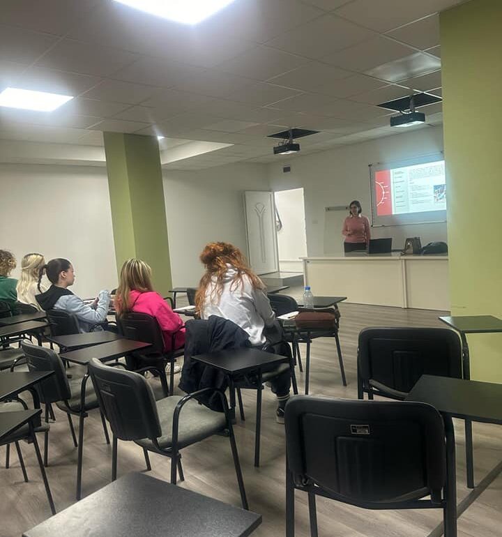 On 12th of March 2024 International Balkan University promotion team, teaching assistant Nazli Can and teaching assistant d-r Kefajet Edip, delivered a presentation about IBU to the students of highschool Nikola Karev in Skopje, North Macedonia.